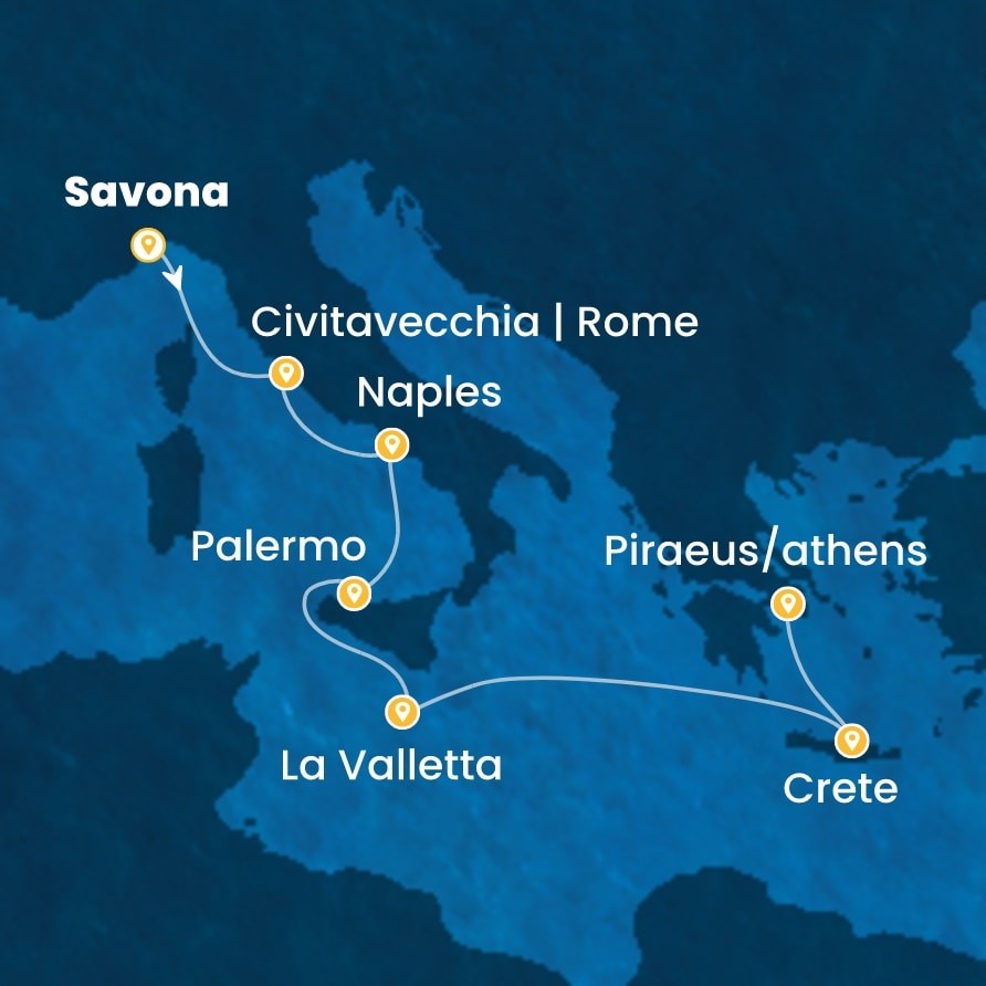 Costa Pacifica ile İstanbul Bitişli Batı Akdenız Turu THY ile / 9 Gece Konaklamalı / İstanbul Çıkışlı / 9 Nisan